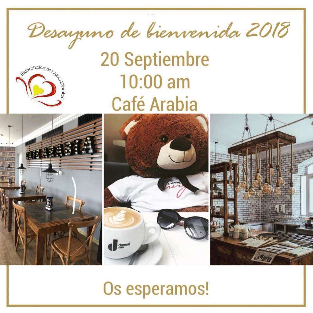 Flyer Desayuno Españolas en Abu Dhabi