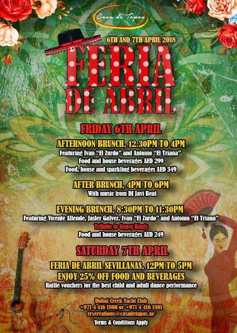 Flyer Casa de Tapas Feria de Abril 2018