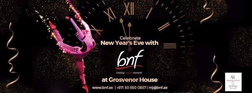 Flyer Nochevieja bnf en Dubai
