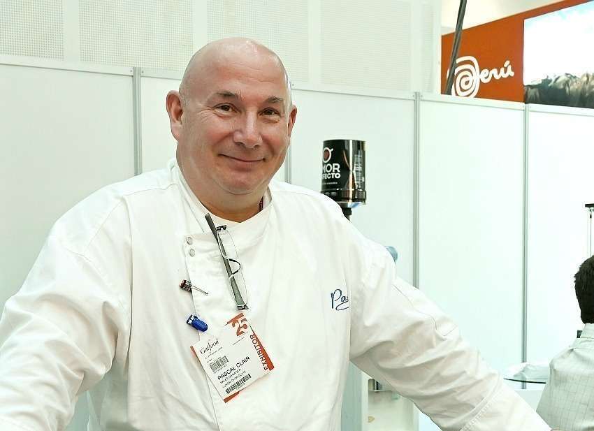 El chef Pascal Clair, un admirador de los productos colombianos, en Gulfood 2020. (EL CORREO)
