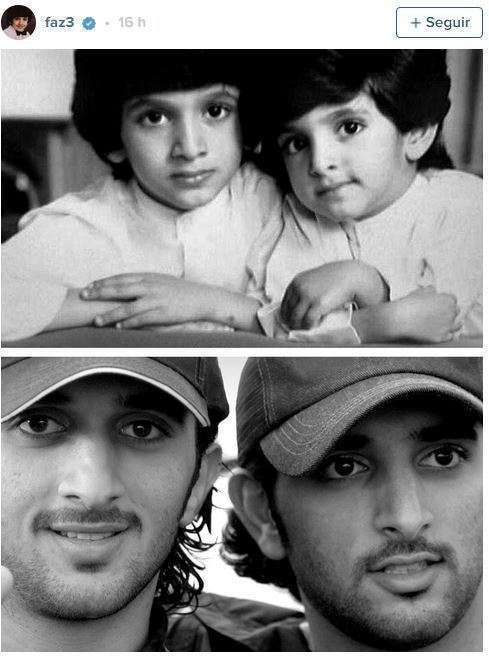 Captura de Instagram del Jeque Hamdan con su hermano el jeque Rashid.