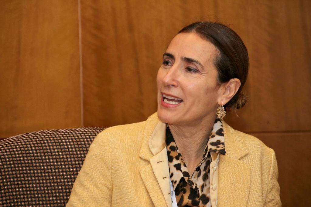 La ministra de Medio Ambiente de Medio Ambiente de Chile en el Emirates Palace durante la entrevista. (EL CORREO)