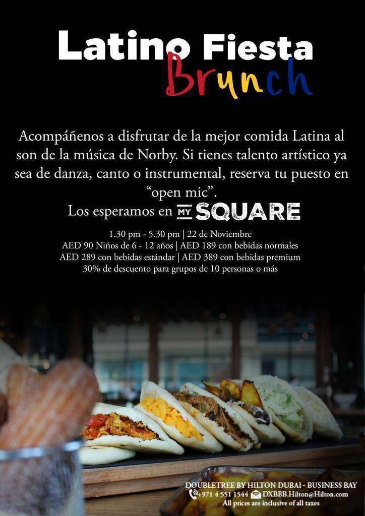 Flyer Latino Brunch 22 de noviembre