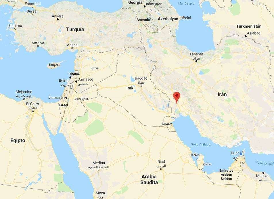 Localización del atentado en el suroeste de Irán. (Google Maps) Localización del atentado en el suroeste de Irán. (Google Mpas)