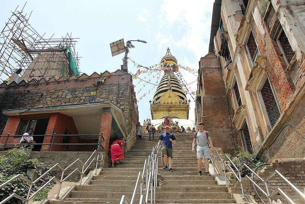 El templo de los monos es una visita obligada en Katmandú. (EL CORREO)