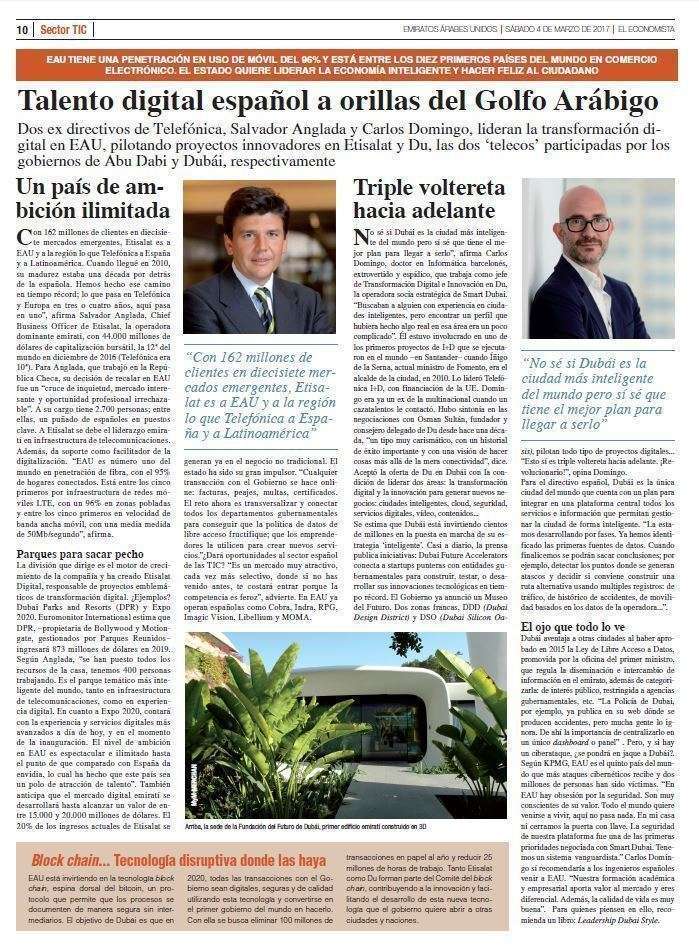 Página 10 de la tercera parte suplemento 'Emiratos Árabes, el centro de la nueva Ruta de la Seda.