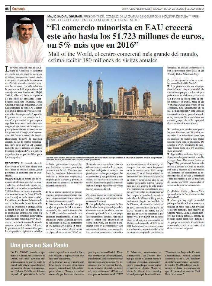 Página 8 de la tercera parte del suplemento 'Emiratos Árabe, en el centro de la nueva Ruta de la Seda'.