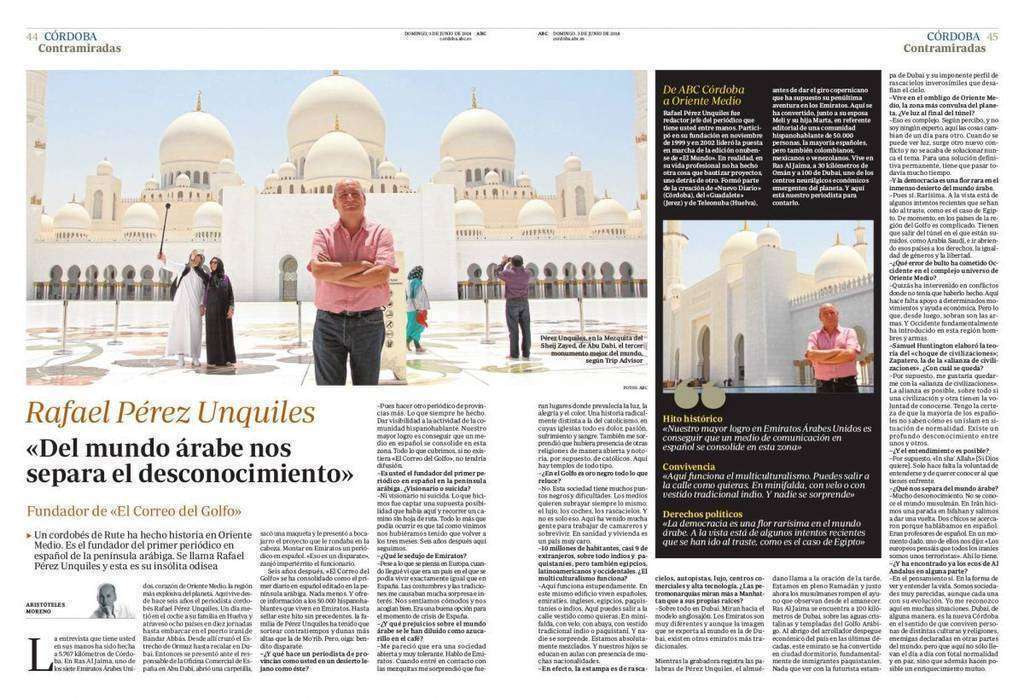 Entrevista a Rafael Pérez Unquiles en ABC Córdoba.