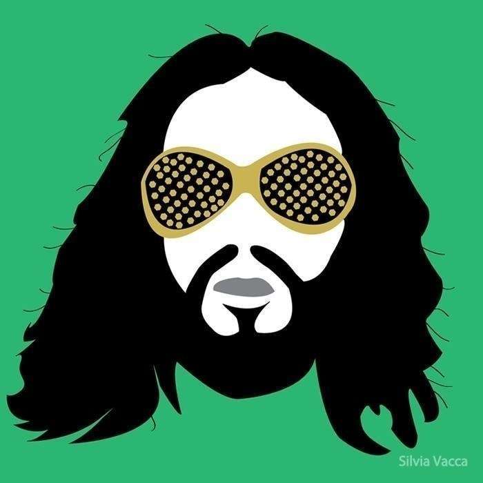 Phil Manzanera, en la icónica obra de la artista italiana Silvia Vacca. Phil Manzanera, en la icónica obra de la artista italiana Silvia Vacca.