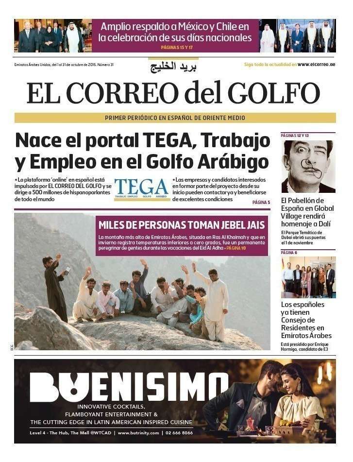 TEGA, en la portada de EL CORREO.