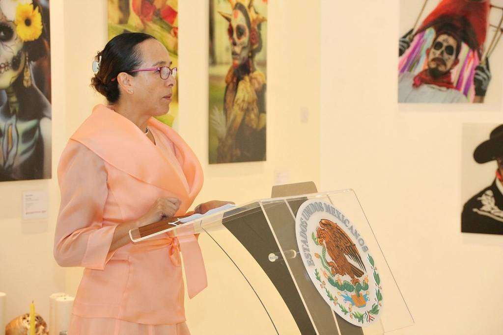 Francisca E. Méndez, embajadora de México en EAU, durante su intervención. (EL CORREO)