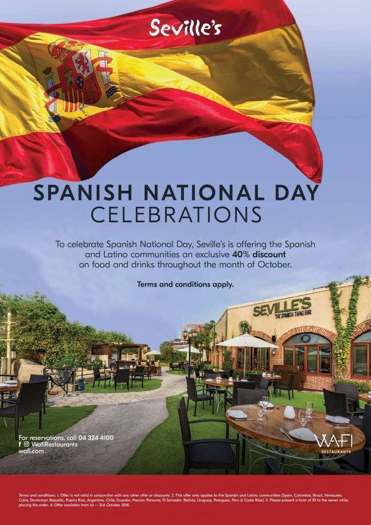 Flyer descuento octubre en el Seville's