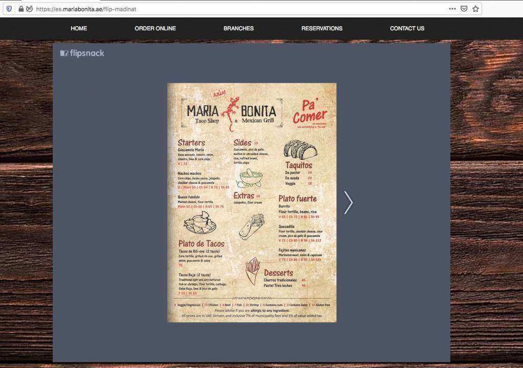 La tienda 'online' de María Bonita ofrece un amplio menú de la mejor comida mexicana.