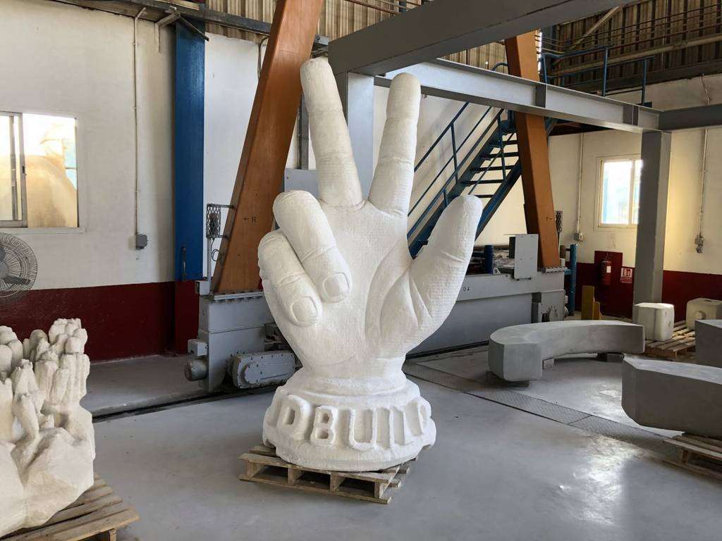 Una de las obras realizada en la impresora 3D de ACCIONA en Dubai. (EL CORREO)